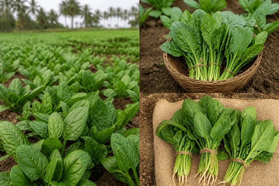 Organic Spinach — free-range farm fresh leafy greens from Vihari Farms in Hyderabad